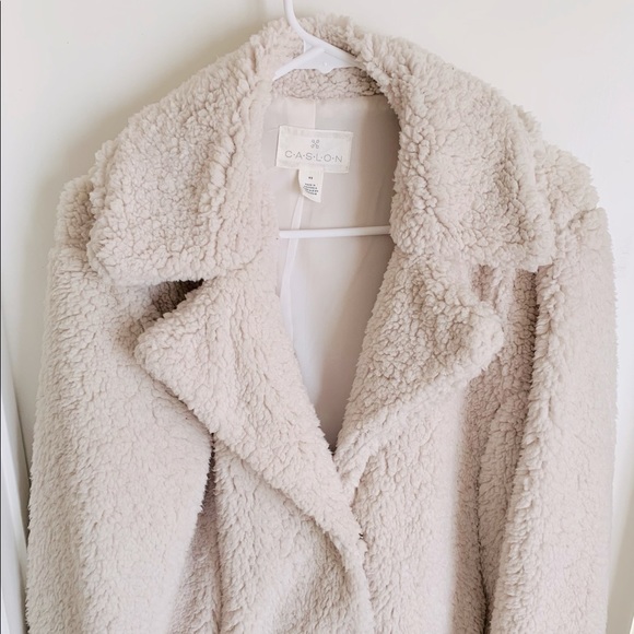 Caslon Jackets & Blazers - Caslon Fleece Faux Shearling Jacket XS (oversized)